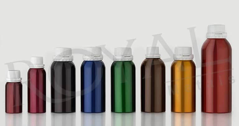 Colour-Coated Aluminium Bottles, Aluminium Bottles Exporter